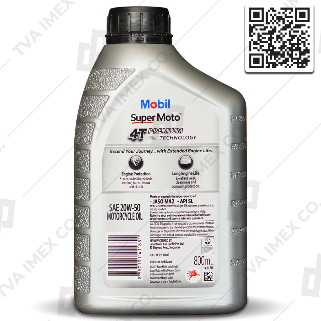 Nhớt Xe Số Cao Cấp Mobil Super Moto 20W50 - Nhập Khẩu Singapore
