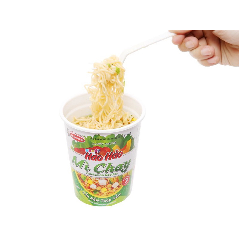 Thùng mì ly chay rau nấm Hảo hảo 24 ly 66g