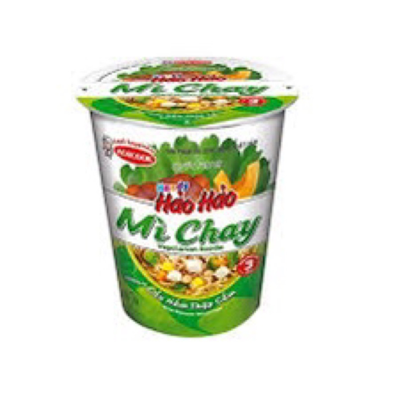 Thùng mì ly chay rau nấm Hảo hảo 24 ly 66g
