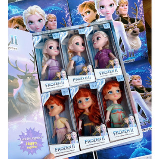 đồ chơi búp bê công chúa Elsa và ana Frozen - Bộ 6 Búp Bê Công Chúa cho bé gái [Size Đại, có giày]