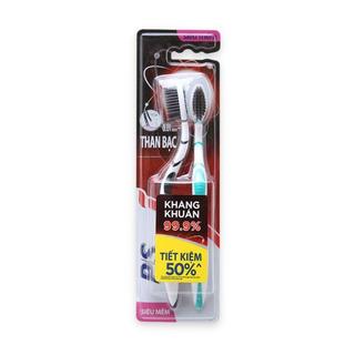 Bộ 2 bàn chải đánh răng p/s than bạc kháng khuẩn