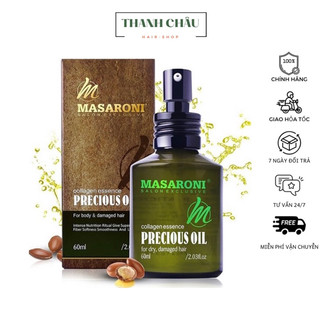 Tinh dầu bóng masaroni precious oil dưỡng phục hồi tóc hư tổn 60ml
