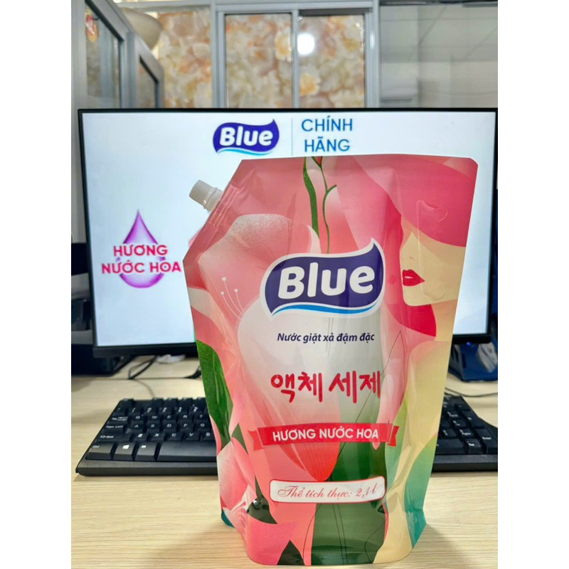 Thùng 8Túi Nước giặt cao cấp Blue HQ 16 Lít 8