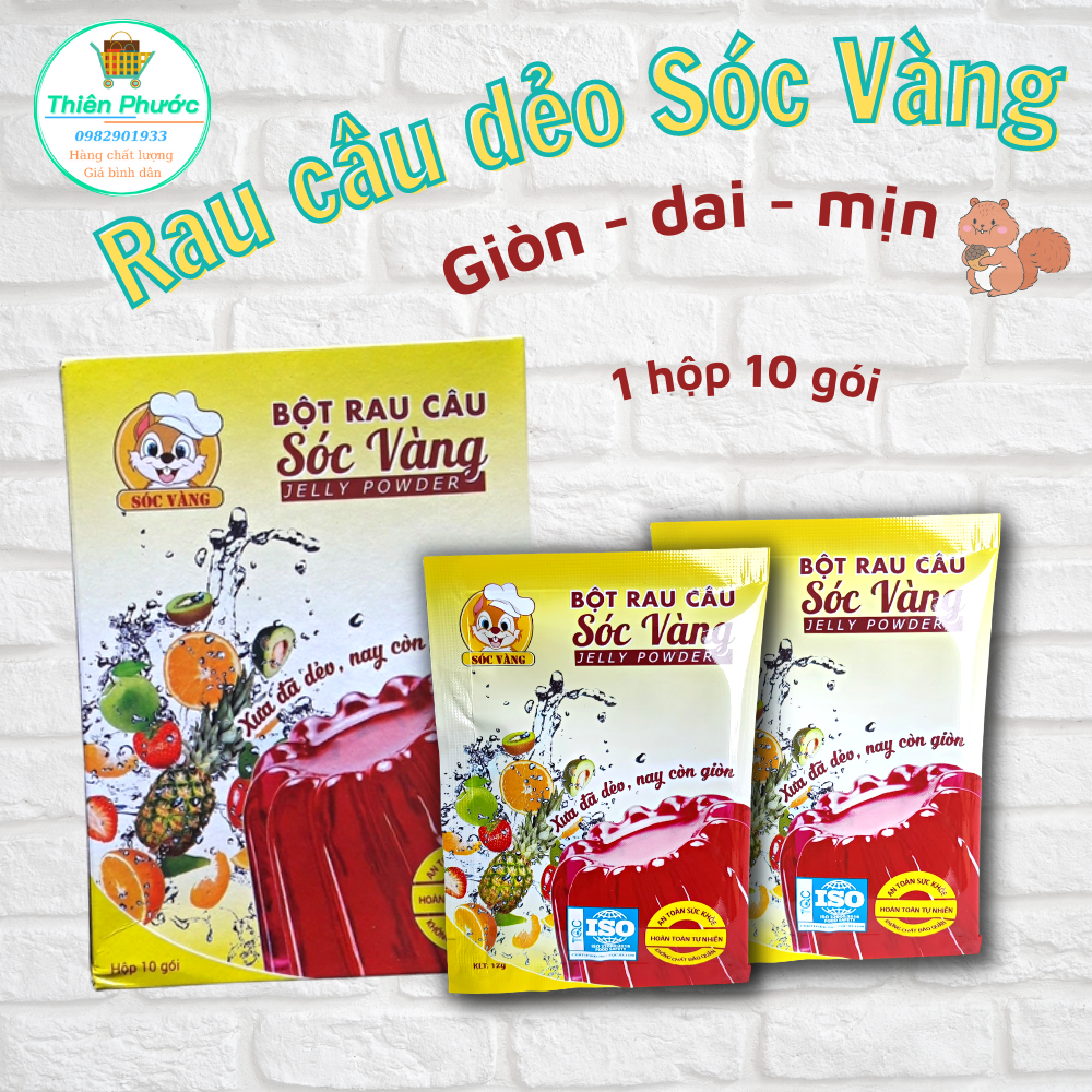 Rau câu Thái - Rau câu con cá vàng 25g  - hàng loại 1 toàn chữ Thái
