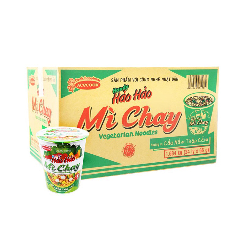 Mì ly chay lẩu  nấm thập Cẩm Hảo hảo ly 66g