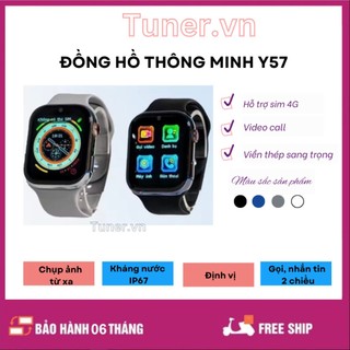 Đồng Hồ Thông Minh trẻ em người lớn Y57, Định Vị, Lắp Sim Nghe Gọi 2 Chiều, Video Call, chống nước, Bảo Hành, tiếng viêt