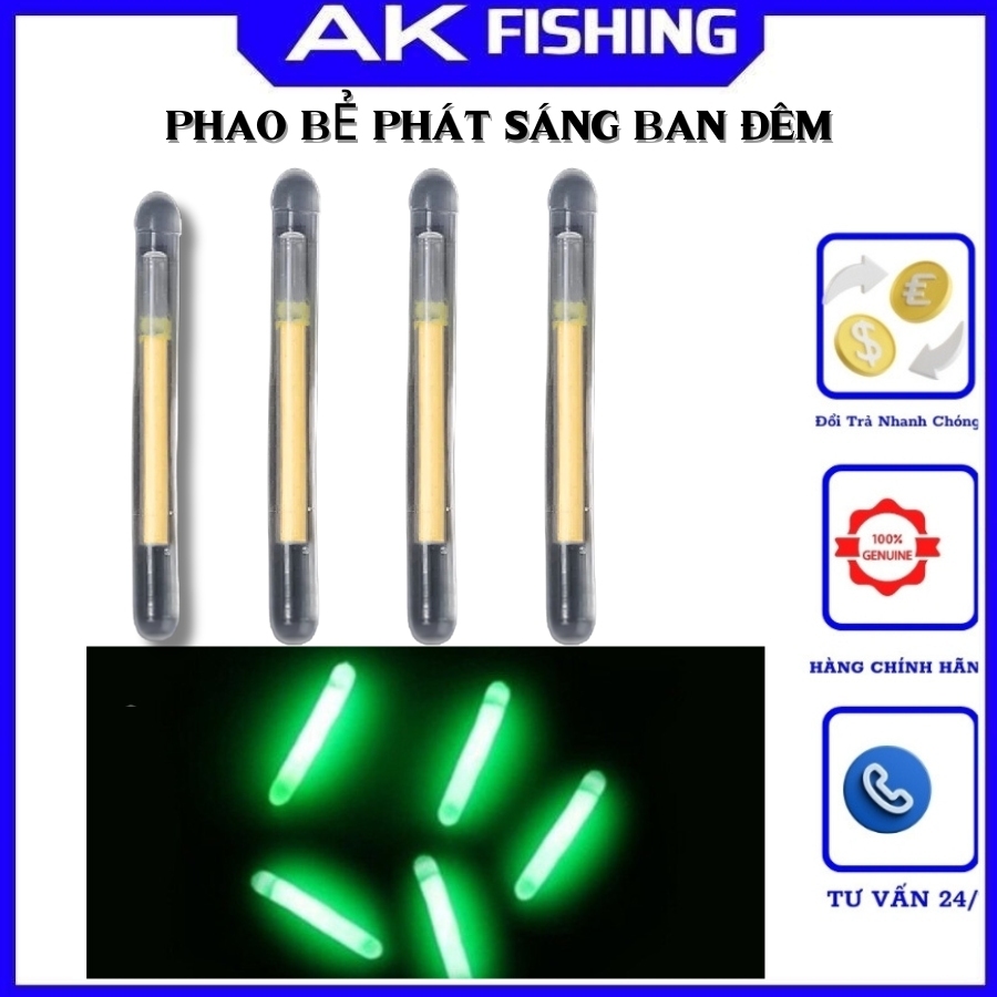 Phao Câu Cá Đêm Phát Sáng - Phao Bẻ Đèn Câu Đêm Size Lớn