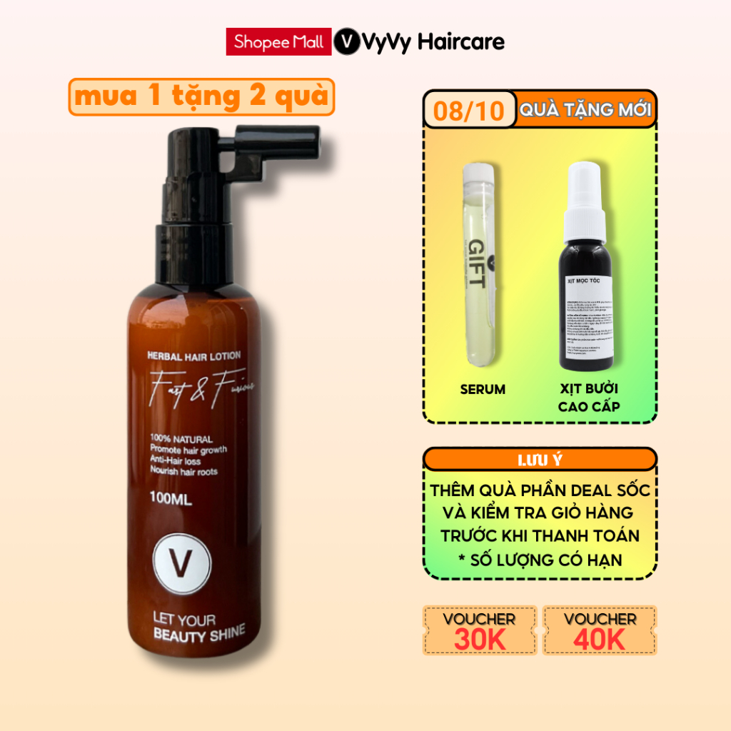 Xịt Nước Tinh Dầu Bưởi Kích Mọc Tóc, Giảm Rụng Tóc, Dưỡng Tóc Vyvyhaircare 100ml