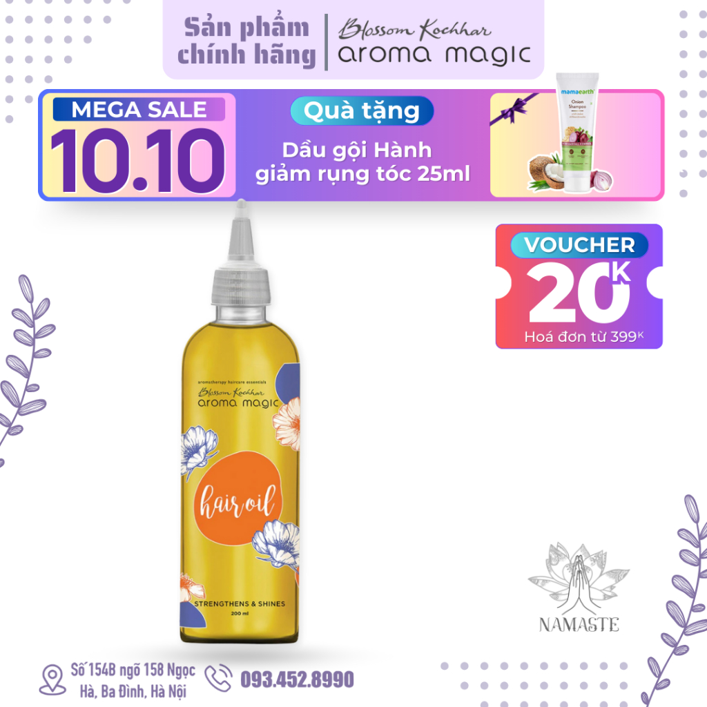 Oil Kích Thích Mọc Tóc Giảm Rụng Làm Mượt Tóc Aromamagic 200ml Giảm Chẻ Ngọn Và Duy Trì Độ Bóng | Lê Bằng Vân
