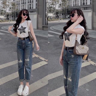 Quần baggy bò rách hottrend #1104