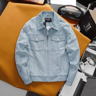 Áo khoác nam cổ bẻ classic chất vải da lộn 2 lớp cao cấp Heboz 3M - 00001773