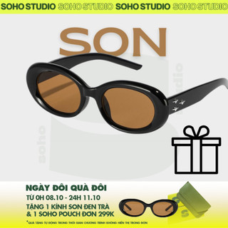  Kính mát SON Soho Studio gọng chữ nhật bo tròn cá tính sang chảnh