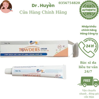 Kem bôi ghẻ Towder Cream loại bỏ các loại rận mu và làm sạch kí sinh trùng khỏi da Tuyp 15g-