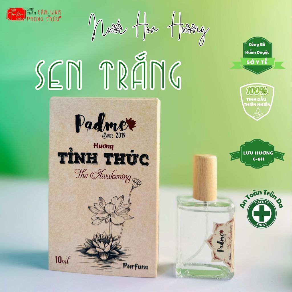 Nước hoa hương HOA SEN TRẮNG Padme, thanh tao, thuần khiết
