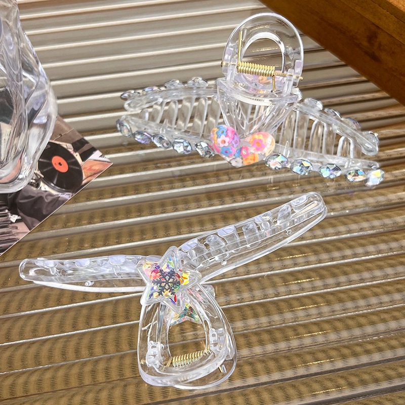 Kẹp tóc càng cua dài ánh hologram Mua Tất