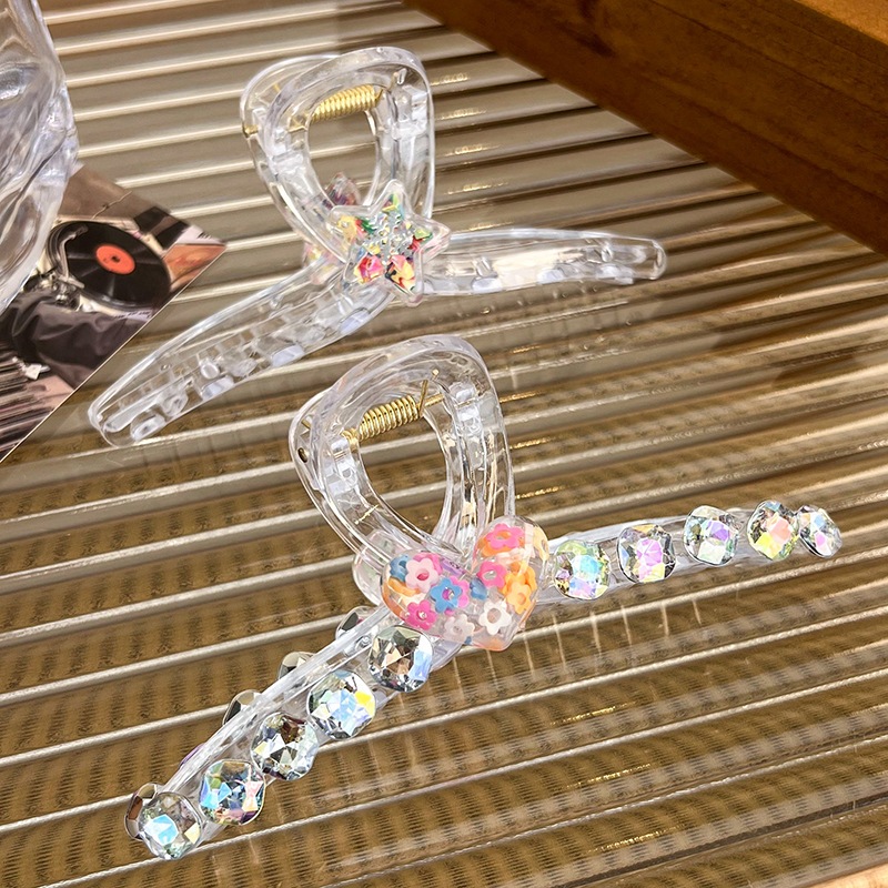 Kẹp tóc càng cua dài ánh hologram Mua Tất