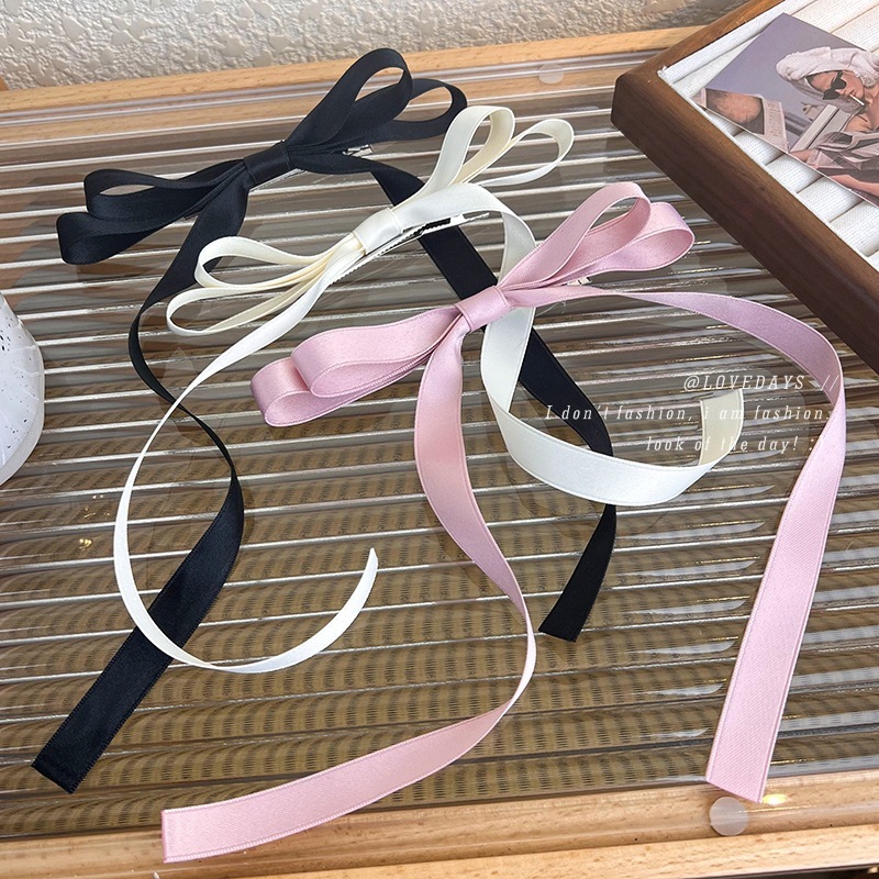 Kẹp tóc nơ ruy băng dài basic Mua Tất