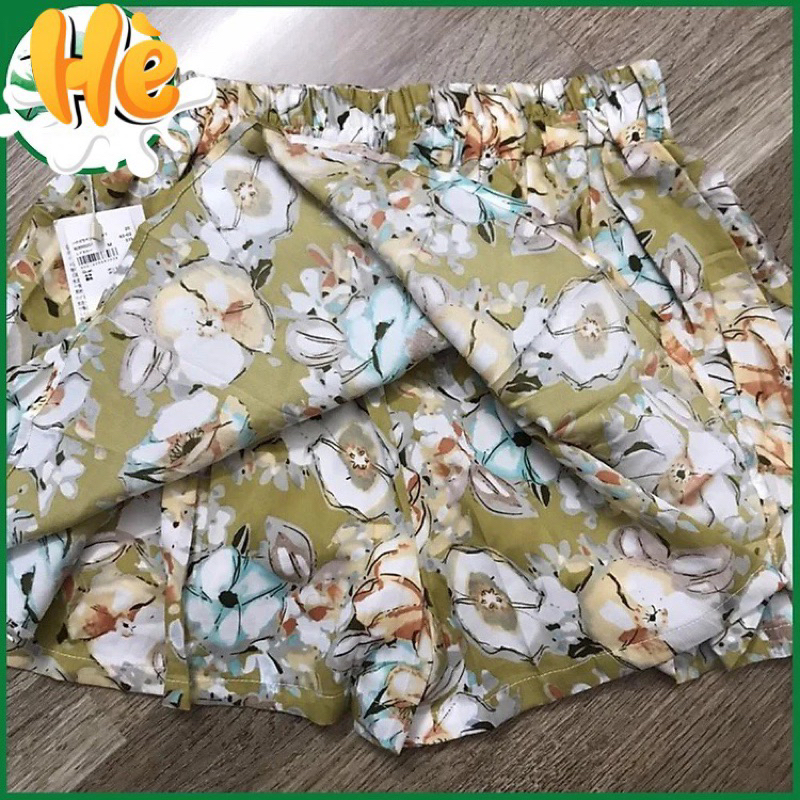 Quần váy xếp tầng có lớp lót xuất Nhật