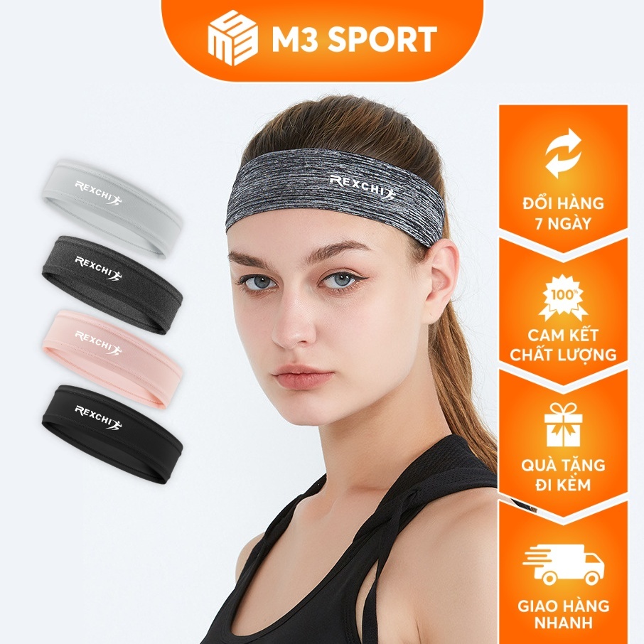 Băng Đô Thể Thao Headband Nam Nữ Thấm Mồ Hôi Trán Băng Đầu Chạy Bộ Gym Tennis Cầu Lông Bóng Chuyền Bóng Rổ Rexchi XTJ31