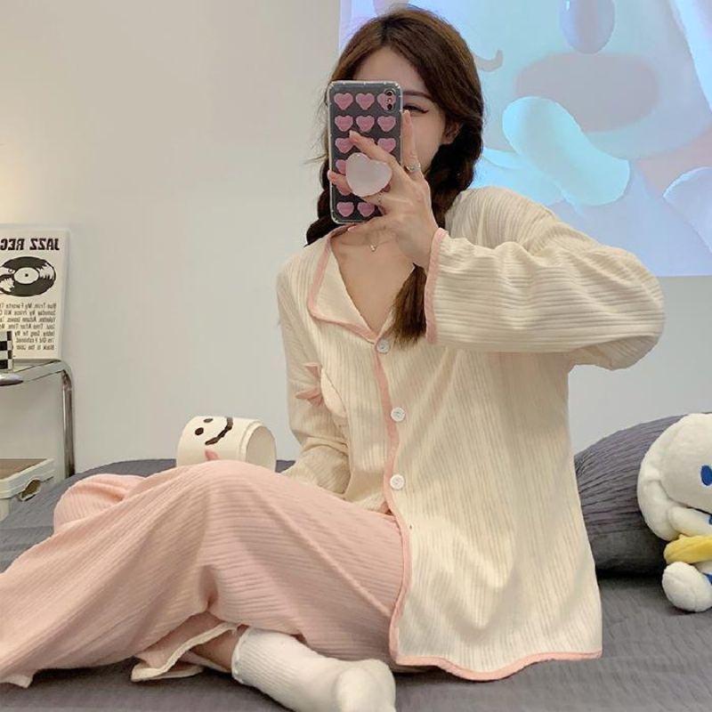 Đồ ngủ nữ pijama dài tay mặc nhà in hình thú dễ thương phong cách hàn quốc siêu xinh FIJITO