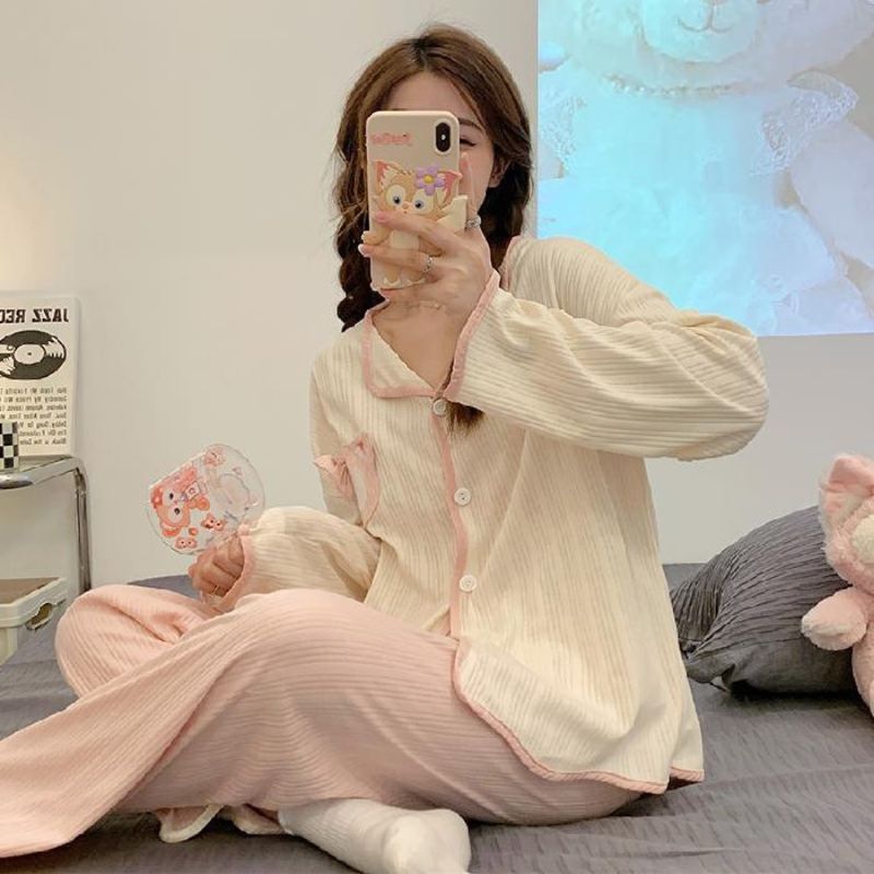 Đồ ngủ nữ pijama dài tay mặc nhà in hình thú dễ thương phong cách hàn quốc siêu xinh FIJITO