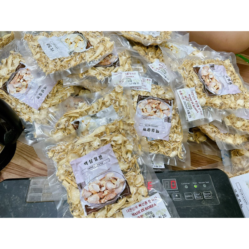 Nhân Sâm tươi sấy khô Hàn Quốc gói 100gr