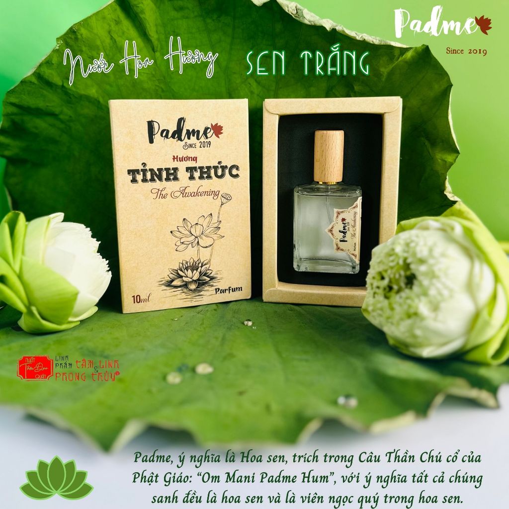 Nước hoa hương HOA SEN TRẮNG Padme, thanh tao, thuần khiết