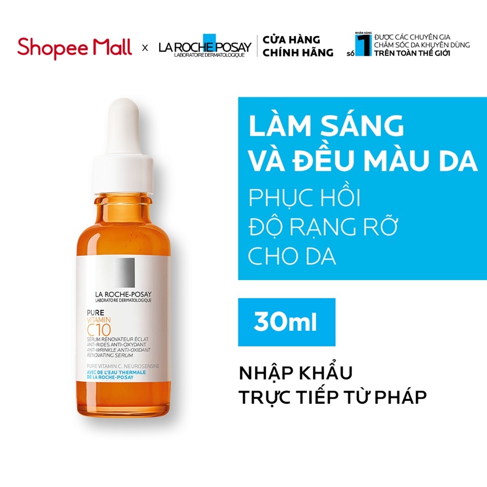Serum Tinh Chất Dưỡng Trắng La Roche-Posay Pure Vitamin C10 Chống Oxy Hóa Vượt Trội