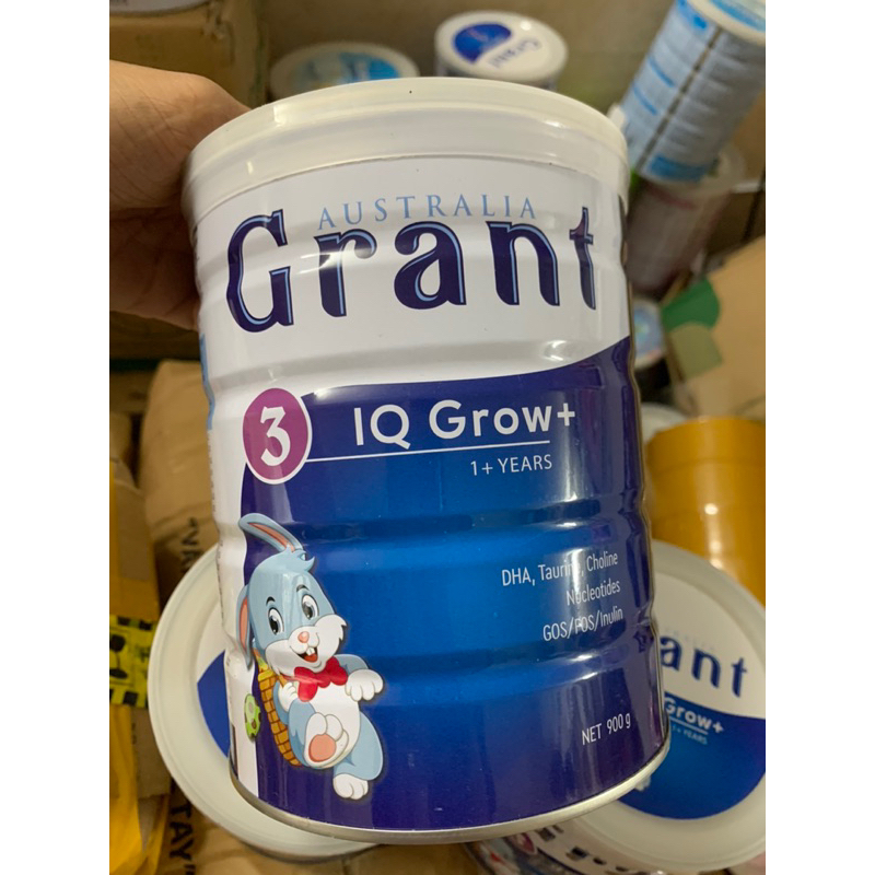 Sữa ÚC GRANT GROW IQ tăng chiều cao, tăng cân nặng cho bé 1-15 tuổi hộp to 900g date mới 2025