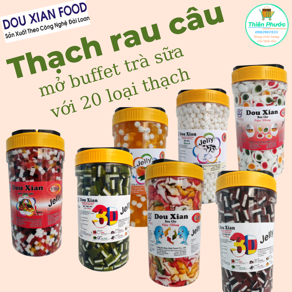Rau câu Thái - Rau câu con cá vàng 25g  - hàng loại 1 toàn chữ Thái