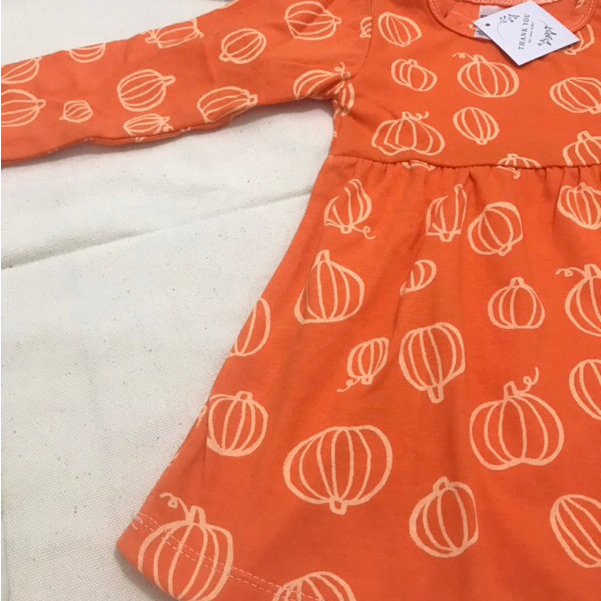 Váy dài tay cotton bé gái Mykids váy đầm cotton hàng thu đông dày dặn siêu mềm mịn cho bé từ 8-28kg