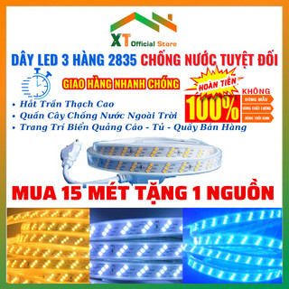 Dây Led Hắt Trần Thạch Cao 3 Hàng Chéo Siêu Sáng, Dây Led Biển Quảng Cáo ,Quấn Cây Ngoài Trời.