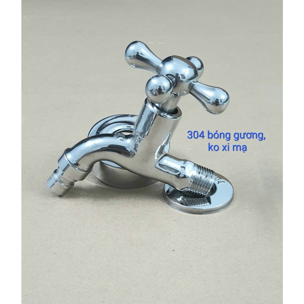 Vòi hồ xả xô DEKO inox304 bóng gương không xi mạ - bảo hành 2 năm