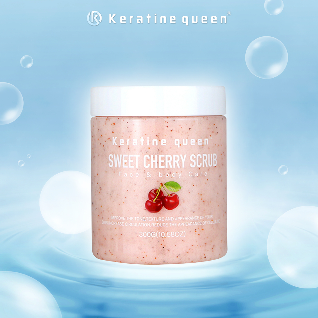 Tẩy Da Chết ANH ĐÀO 300gr Tẩy Da Chết Mặt Và Body Làm Sáng Da, Mịn Mượt & Mùi Hương Ngọt Ngào Keratine Queen