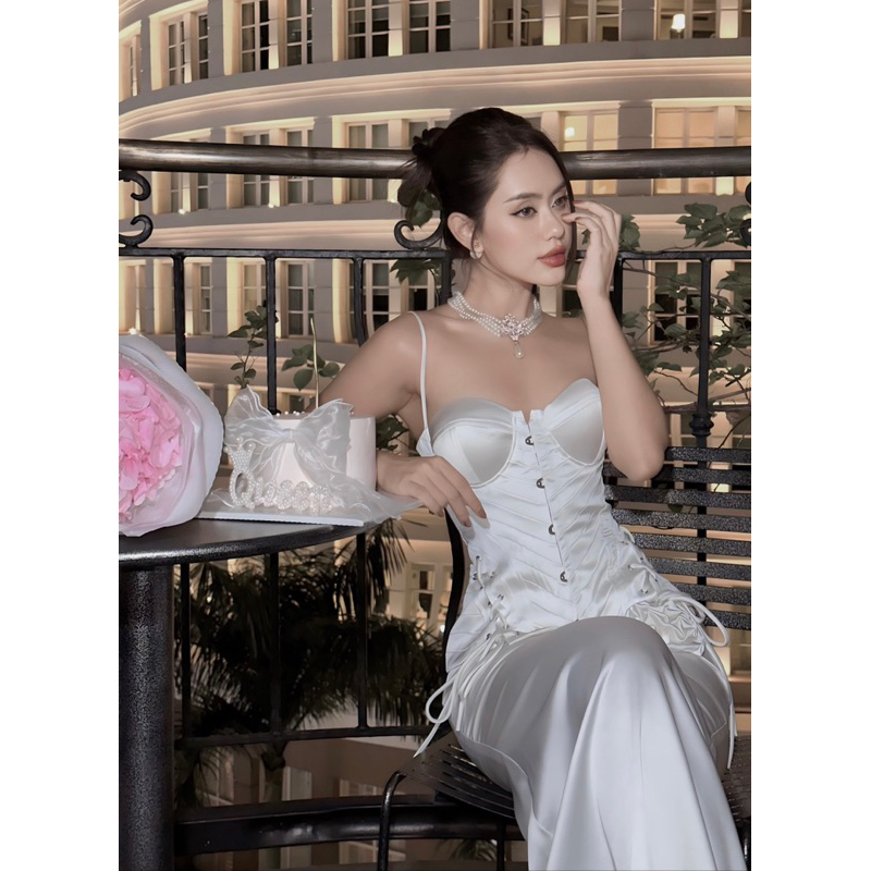 Set cúp corset chân váy dài