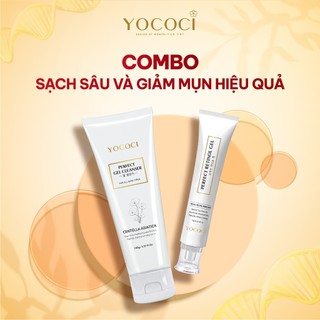 Combo làm sạch và giảm mụn Yococi gồm 1 sữa rửa mặt 100g + 1 gel chấm mụn 15g