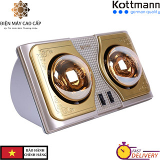 Đèn sưởi nhà tắm 2 bóng Kottmann K2BH K2BQ bảo hành 3 năm chính hãng