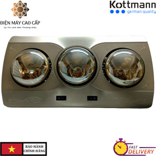 Đèn sưởi nhà tắm 3 bóng Kottmann K3BH và Kottmann K3BQ - Bảo hành 3 năm