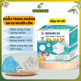Khẩu trang y tế chống tia uv 5d Khánh An 4 lớp kháng khuẩn hiệu suất lọc bụi siêu mịn hơn 95% giúp bảo vệ toàn diện