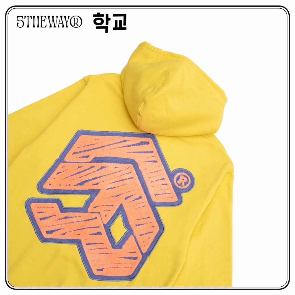 Áo Hoodie Big Logo thêu xù 5THEWAY /sketch/ EMBROIDER TRADITIONAL FIT HOODIE
