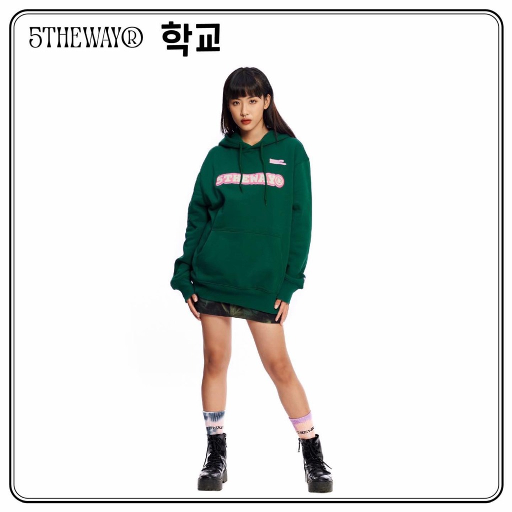 Áo Hoodie Big Logo thêu xù 5THEWAY /sketch/ EMBROIDER TRADITIONAL FIT HOODIE