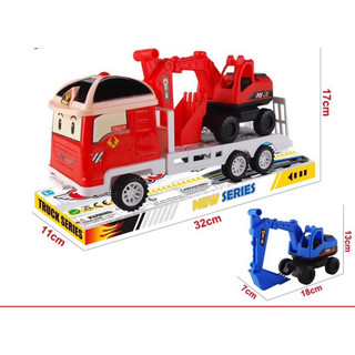 Xe Cảnh Sát Đồ Chơi , Xe Poli Kèm Máy Xúc ( Mua 1 được 2 )