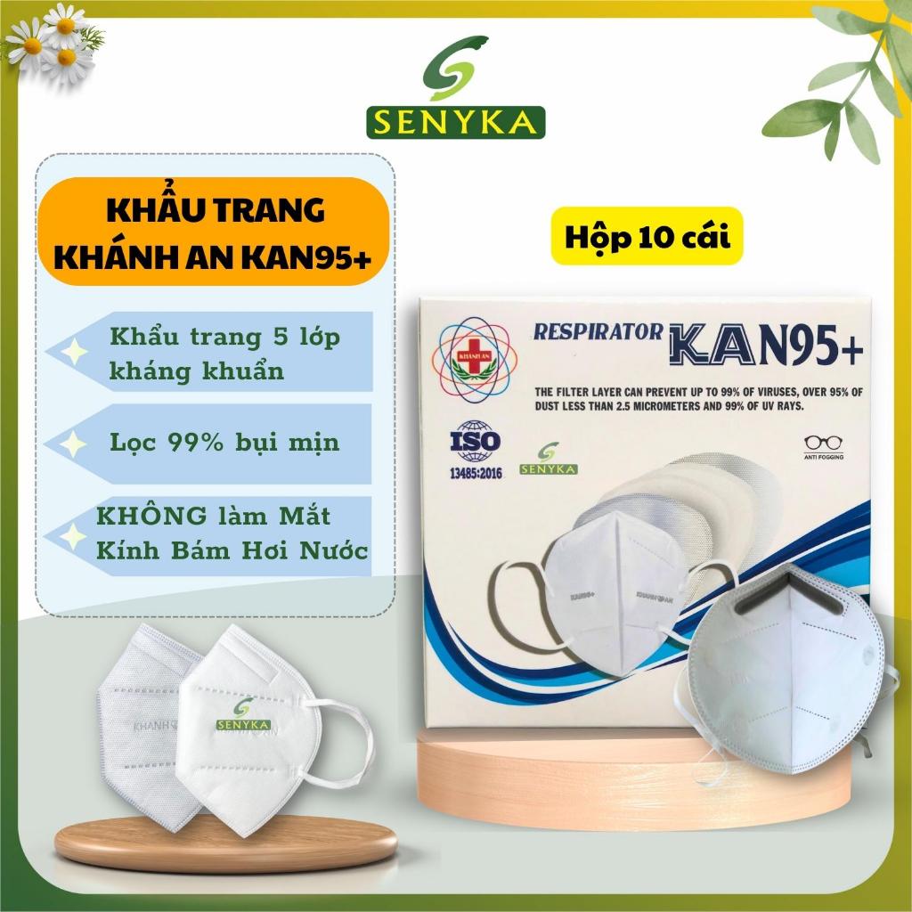 Khẩu trang N95 5 Lớp Khánh An cao cấp hộp 10 cái mút đệm mũi cực êm không mờ kính_KAKAN95O