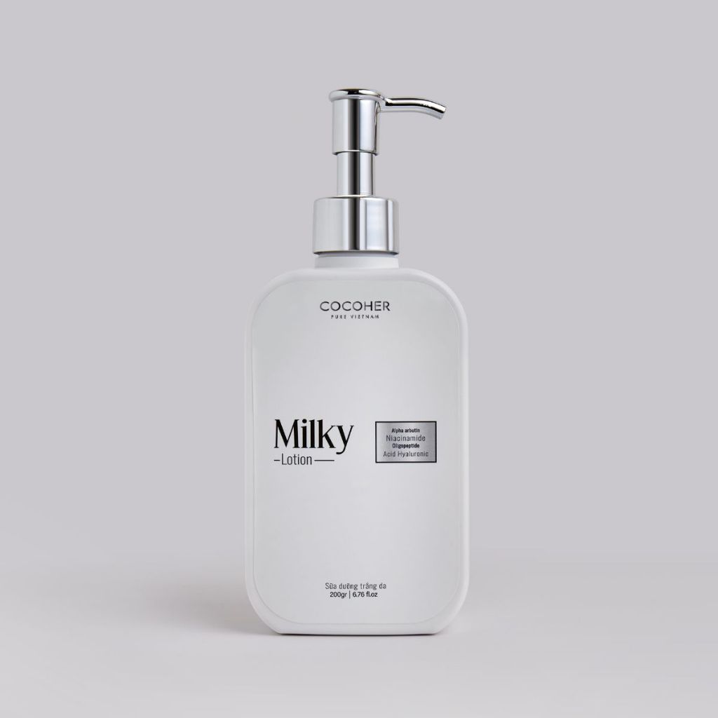 Sữa Dưỡng Thể Trắng Da Body COCOHER Thẩm Thấu Nhanh, Không Bết Dính, Dưỡng Da Toàn Thân, Da Sáng Hồng Tự Nhiên 200G/Chai