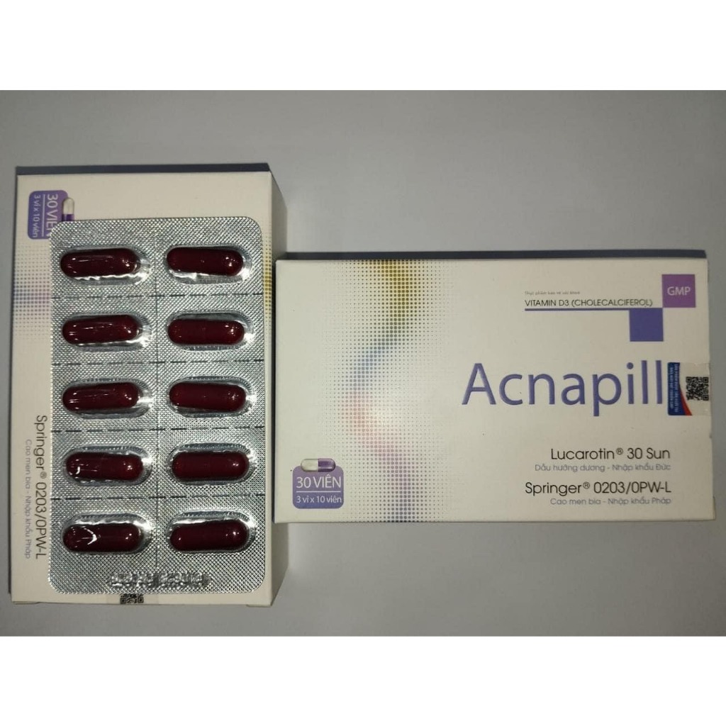 VIÊN UỐNG ACNAPILL HỘP 30 VIÊN GIÚP GIẢM MỤN LƯNG, MỤN DA MẶT, GIẢM TIẾT DẦU - DR HUYEN