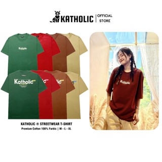 Áo Thun Nam Nữ Local Brand KATHOLIC Form Rộng Tay Lỡ Dáng Oversize Streetwear 4 Màu Vải Cotton In Nhũ Phản Quang KAT011