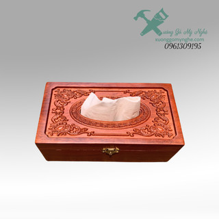 Hộp Giấy Chữ Nhật Gỗ Để nhiều loại giấy dễ vệ sinh