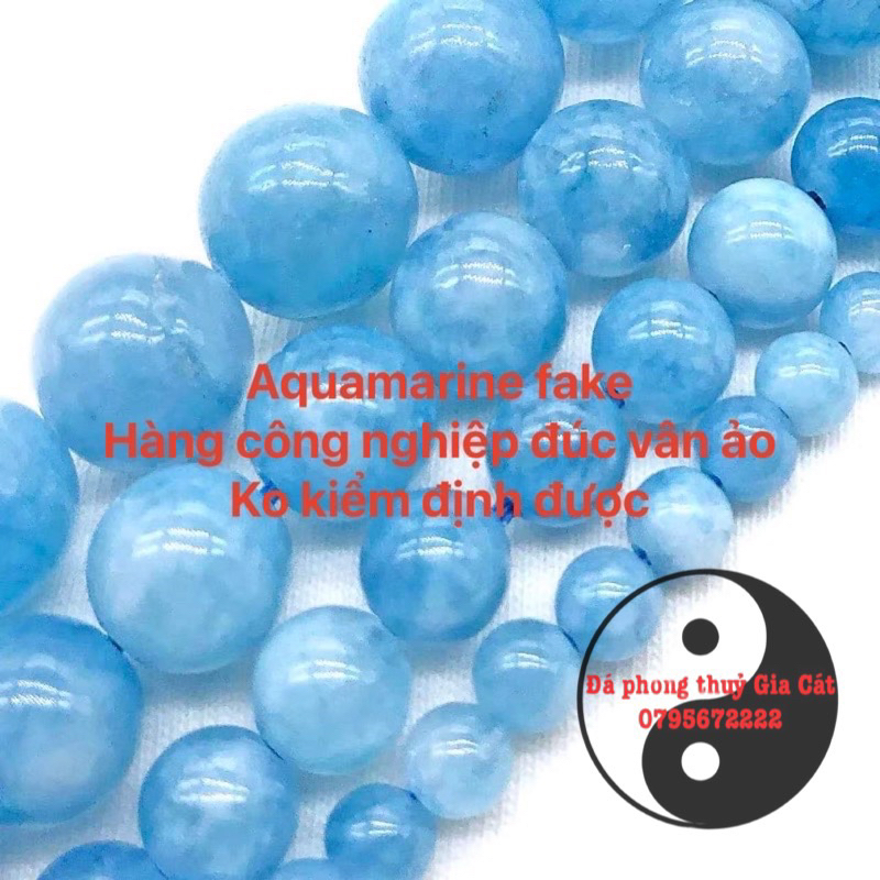 Vòng tay đá aqua quấn 3 vòng kiểm định vip Đá phong thuỷ Gia Cát