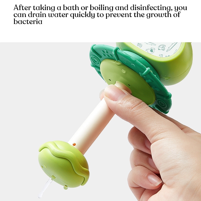 Bộ đồ chơi gặm nướu silicon bóng cảm giác và chuông tay cho bé Kub Cartoon không chứa BPA với hộp quà tặng