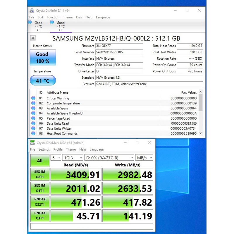Ổ cứng SSD SAMSUNG NVME PM981a / NGFF CM871a  bóc máy